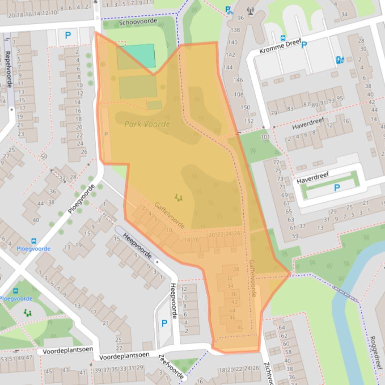 Kaart van postcodegebied 3204EB.