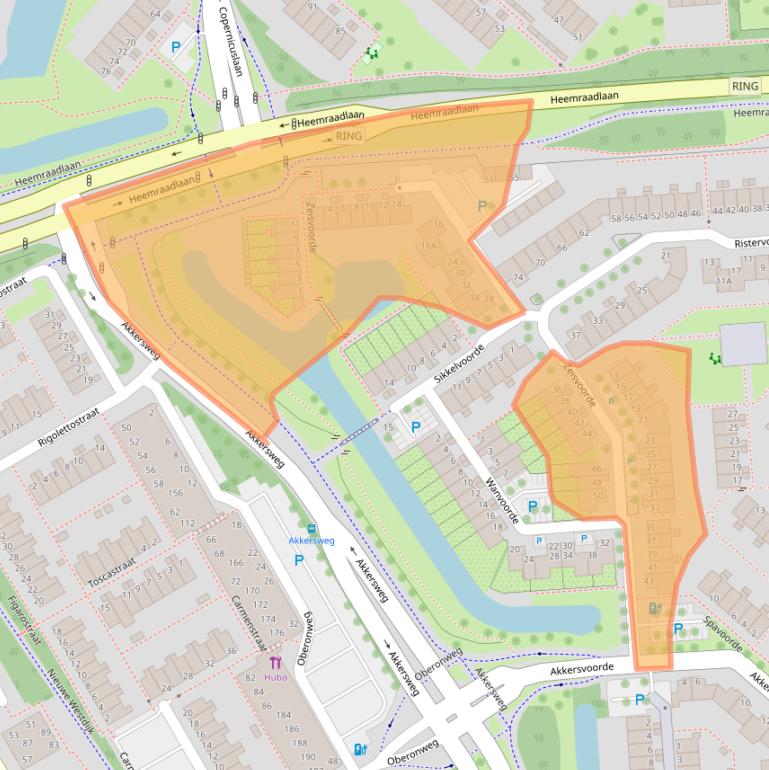 Kaart van postcodegebied 3204EN.