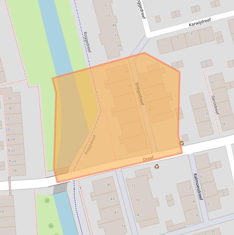 Kaart van postcodegebied 3204GG.