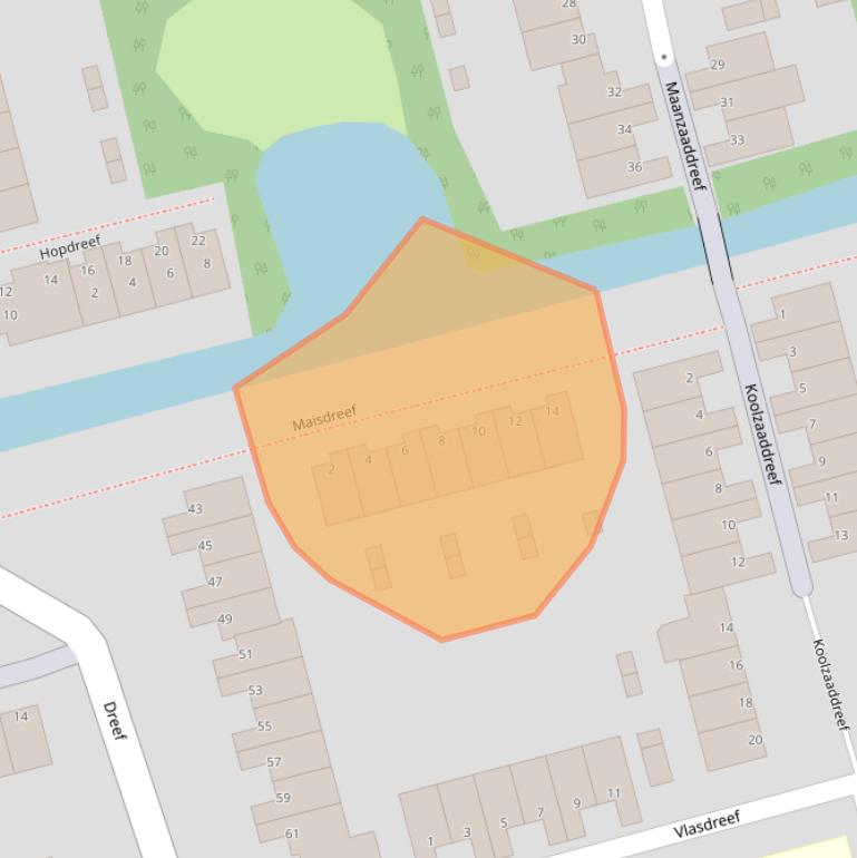 Kaart van postcodegebied 3204GM.