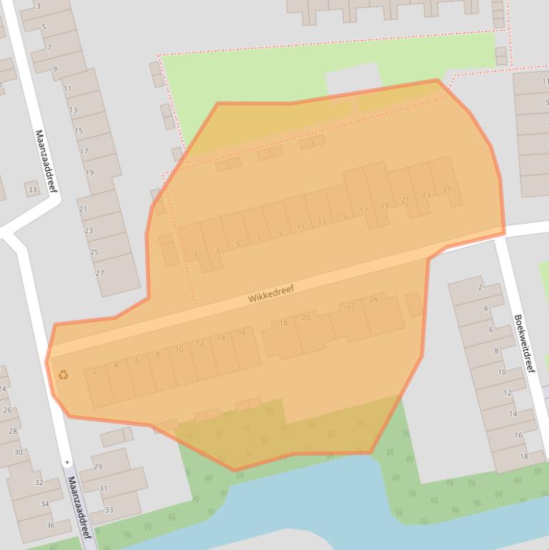 Kaart van postcodegebied 3204GT.