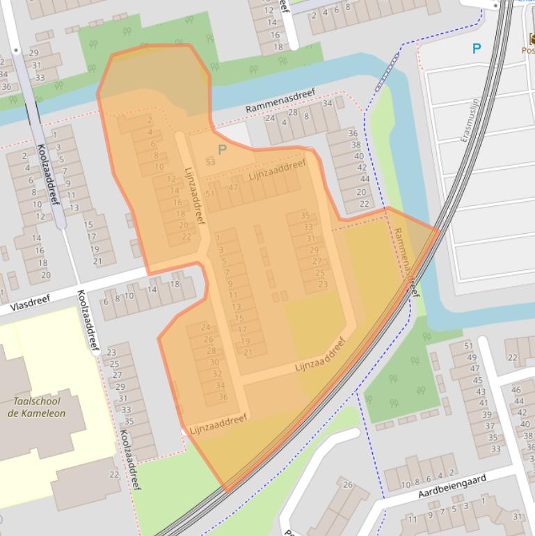Kaart van postcodegebied 3204HB.