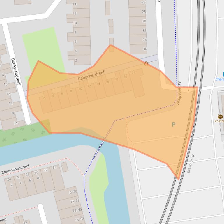 Kaart van postcodegebied 3204HD.