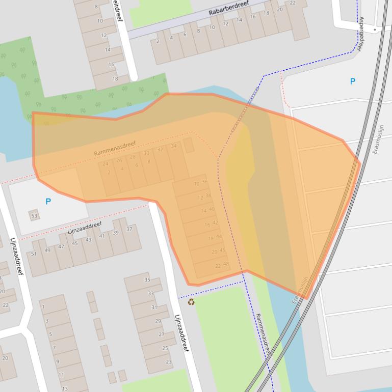 Kaart van postcodegebied 3204HE.