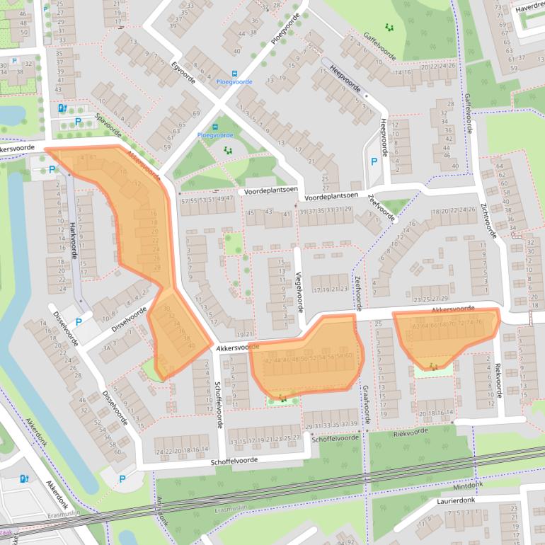 Kaart van postcodegebied 3204SC.