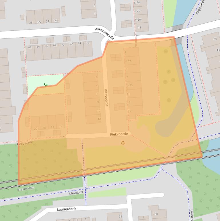 Kaart van postcodegebied 3204SJ.