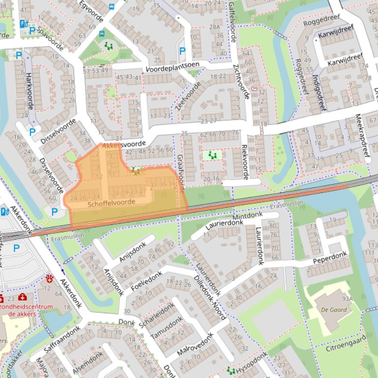 Kaart van postcodegebied 3204SK.