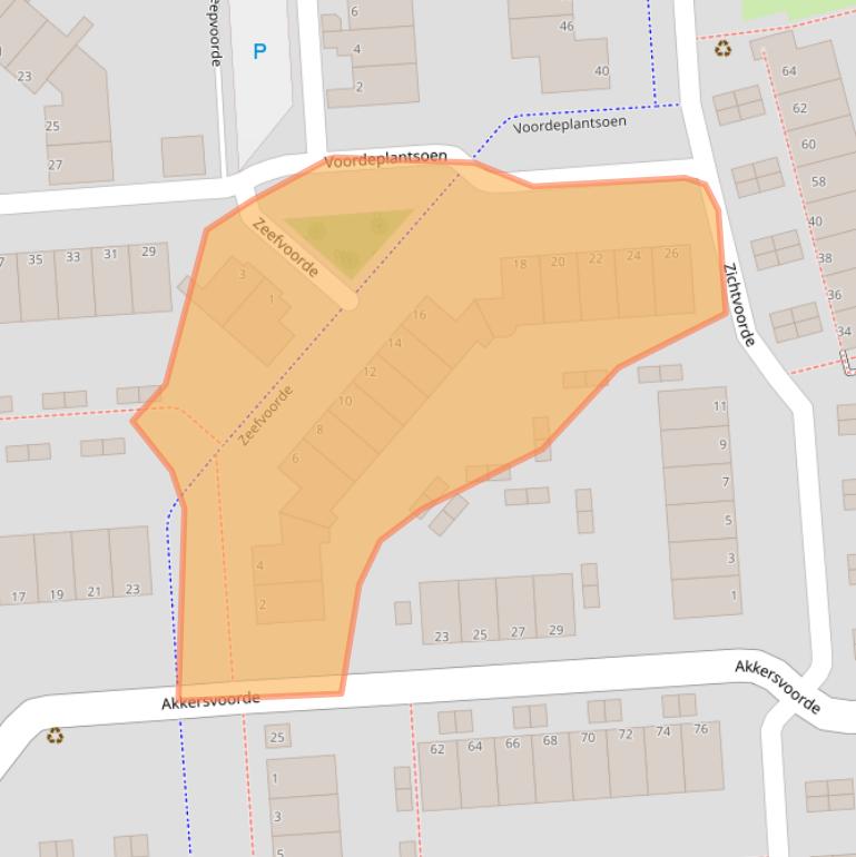 Kaart van postcodegebied 3204SM.