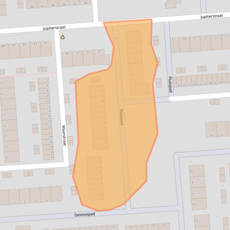 Kaart van postcodegebied 3204TK.