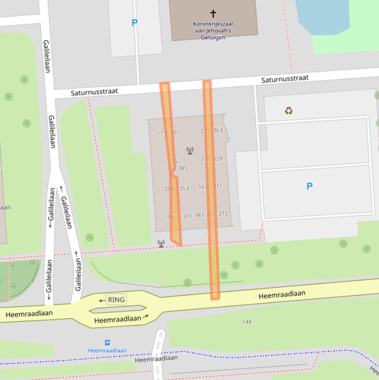 Kaart van postcodegebied 3204TR.