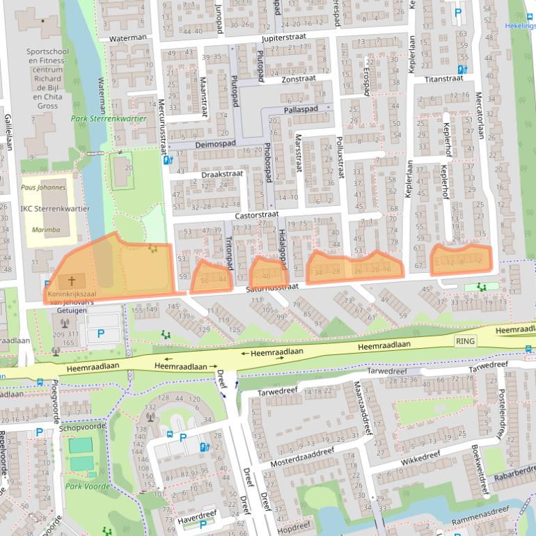 Kaart van postcodegebied 3204TV.