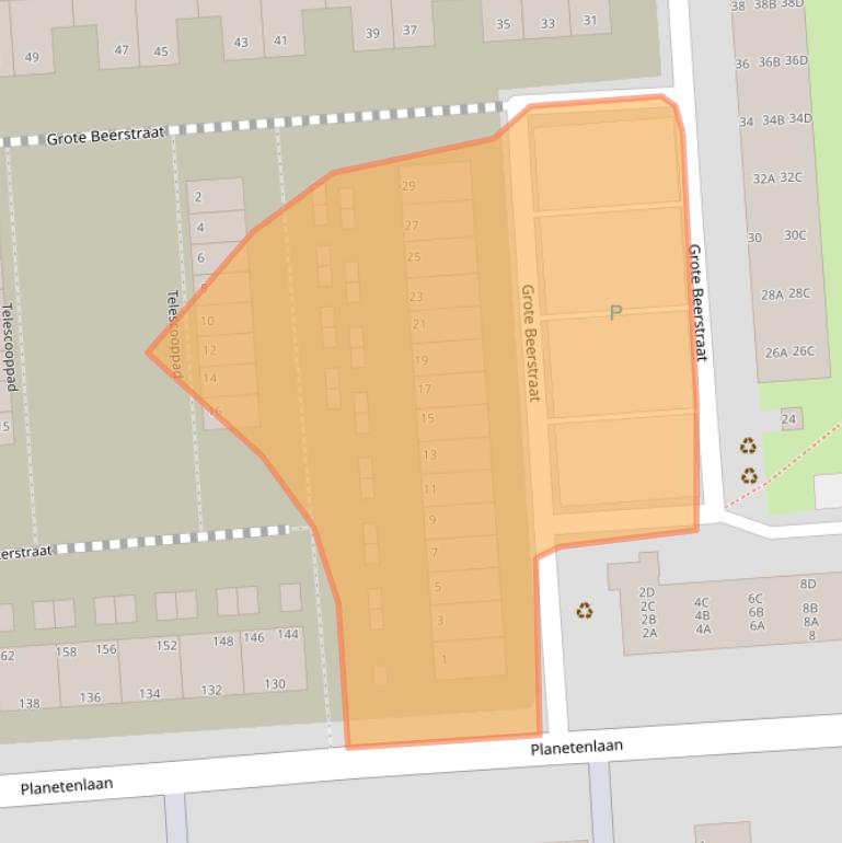 Kaart van postcodegebied 3204VA.