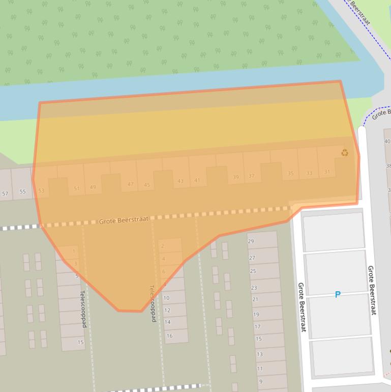Kaart van postcodegebied 3204VD.