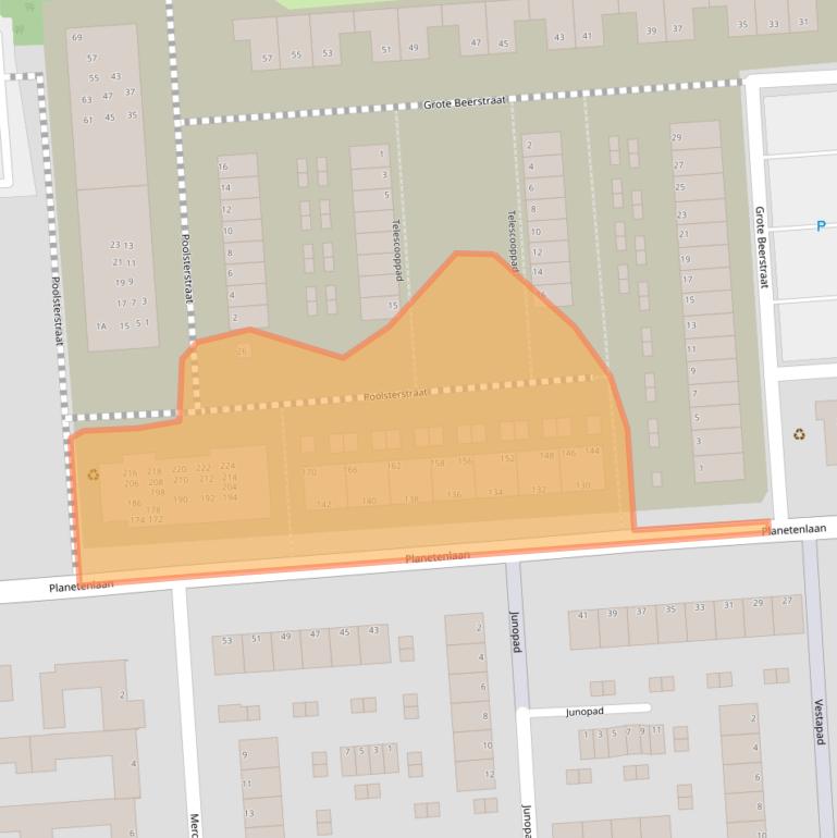 Kaart van postcodegebied 3204VK.