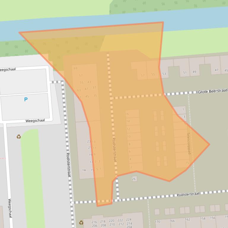 Kaart van postcodegebied 3204VL.