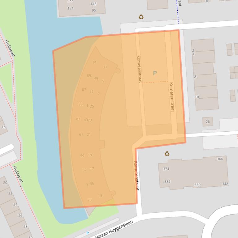 Kaart van postcodegebied 3204XA.