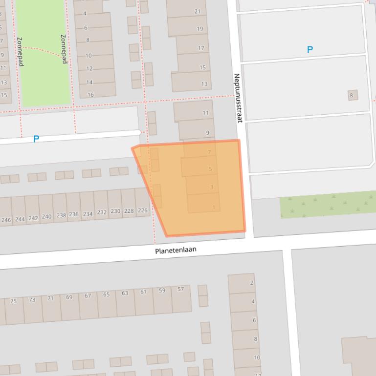 Kaart van postcodegebied 3204XG.
