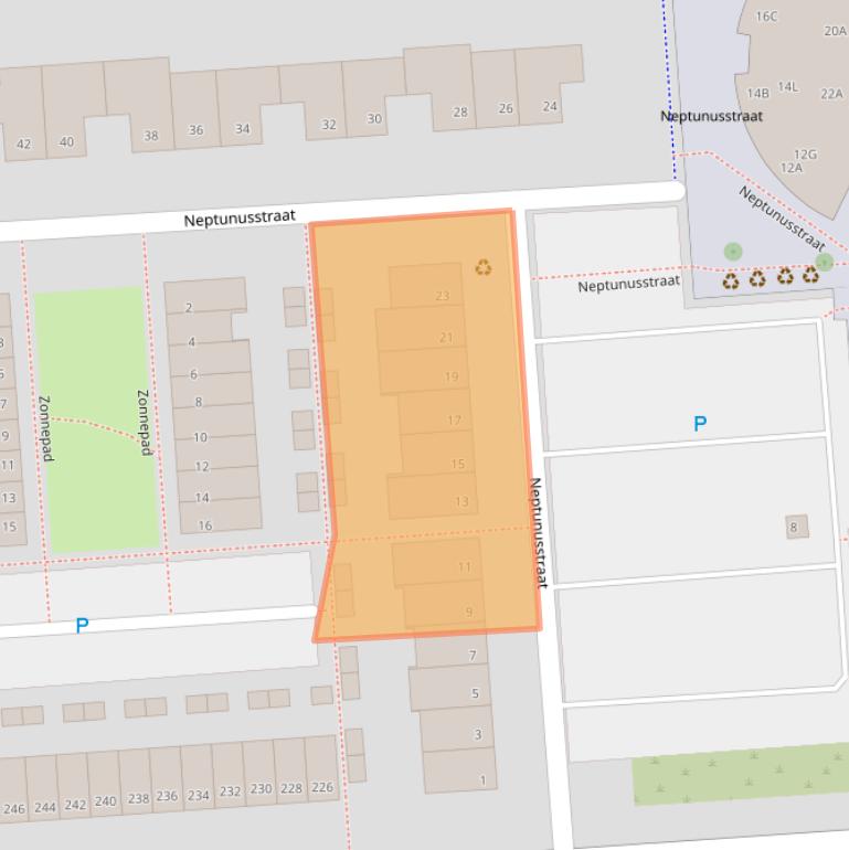 Kaart van postcodegebied 3204XH.