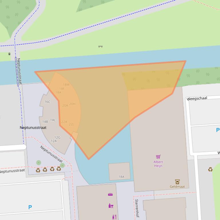 Kaart van postcodegebied 3204XK.