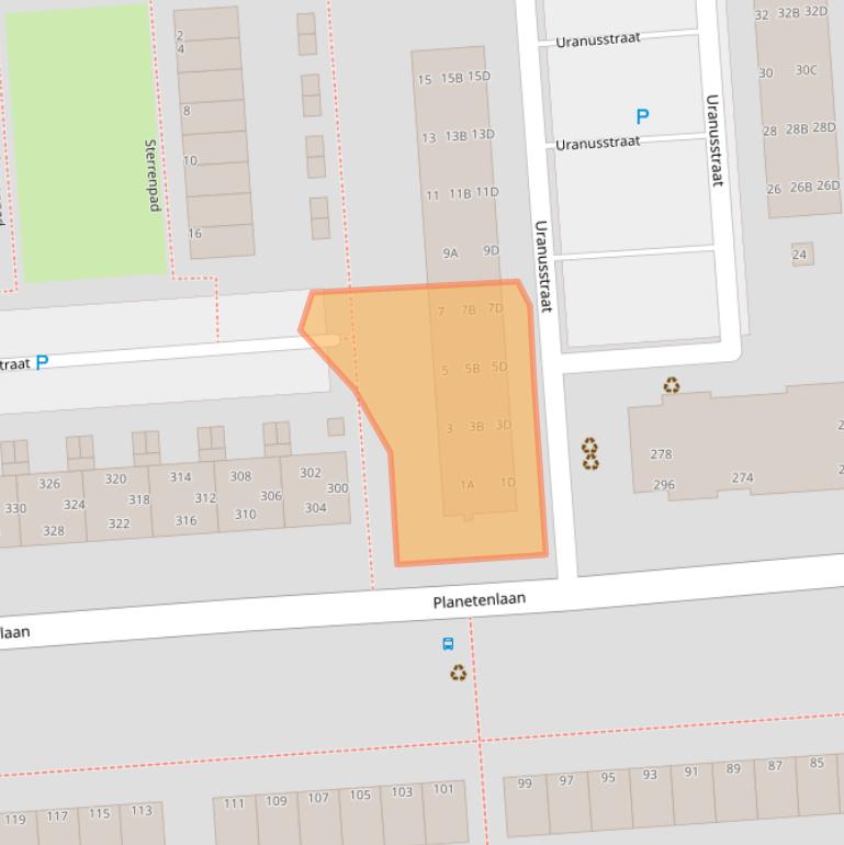 Kaart van postcodegebied 3204XM.