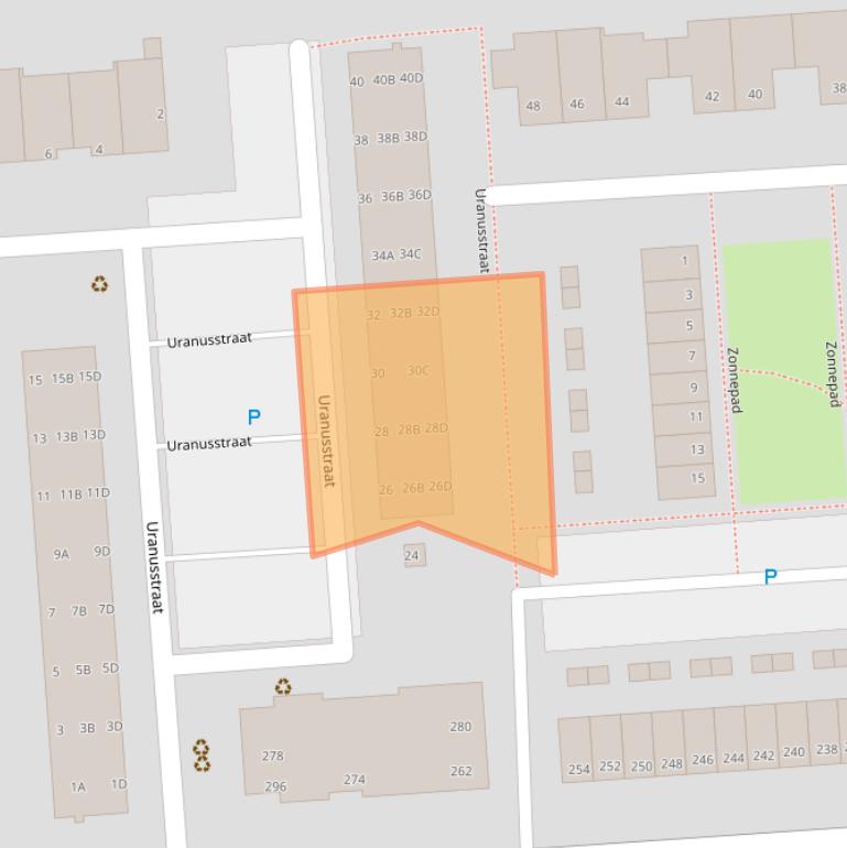 Kaart van postcodegebied 3204XR.