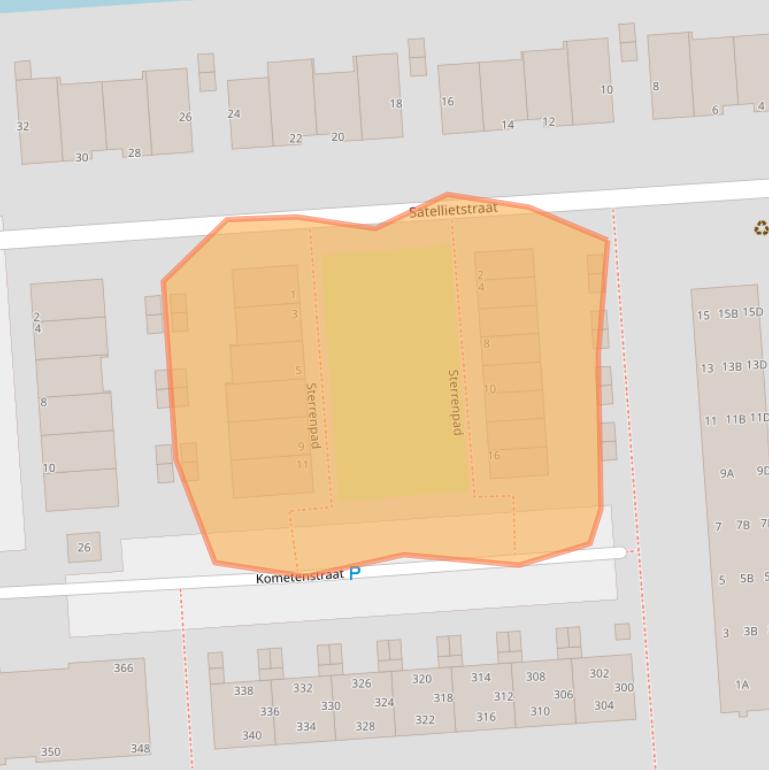 Kaart van postcodegebied 3204XV.