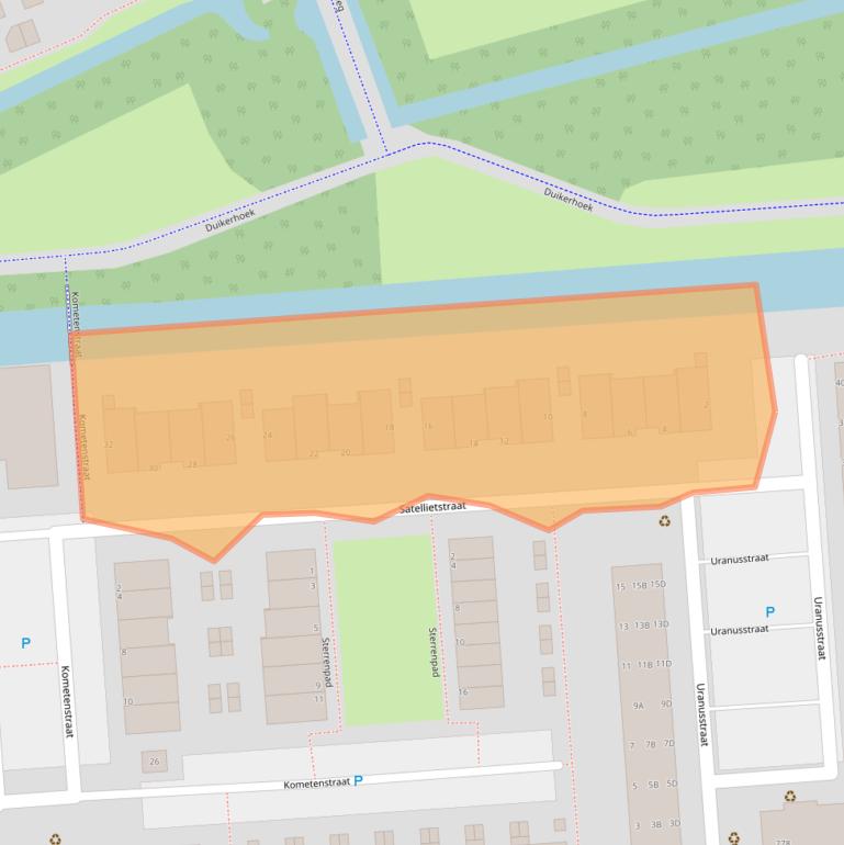 Kaart van postcodegebied 3204XW.