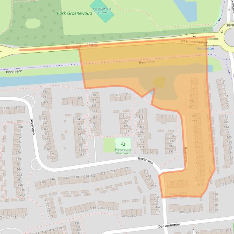 Kaart van postcodegebied 3205AA.