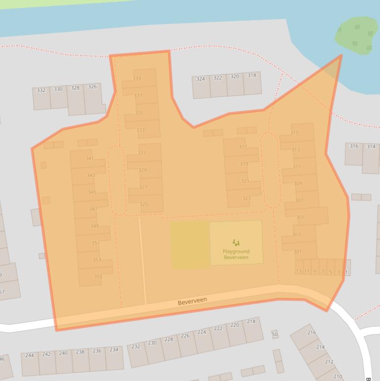 Kaart van postcodegebied 3205AD.