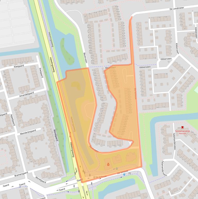 Kaart van postcodegebied 3205AG.