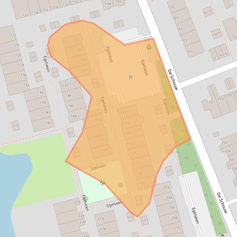 Kaart van postcodegebied 3205AS.