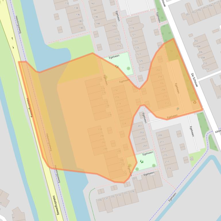 Kaart van postcodegebied 3205AW.