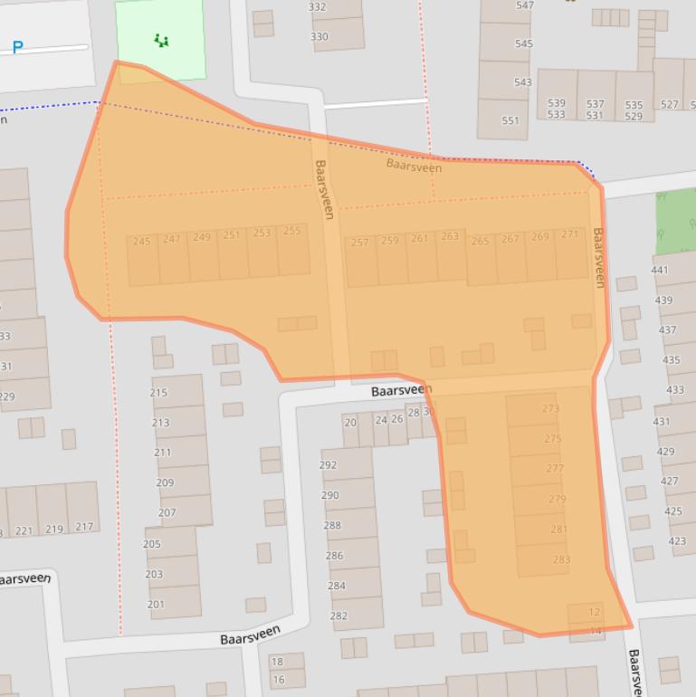 Kaart van postcodegebied 3205BD.