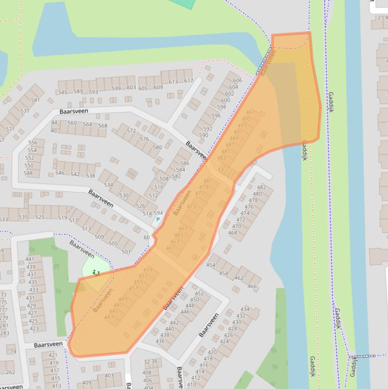 Kaart van postcodegebied 3205BH.