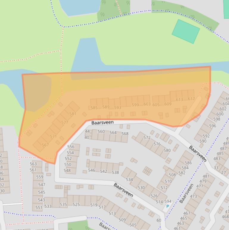 Kaart van postcodegebied 3205BK.