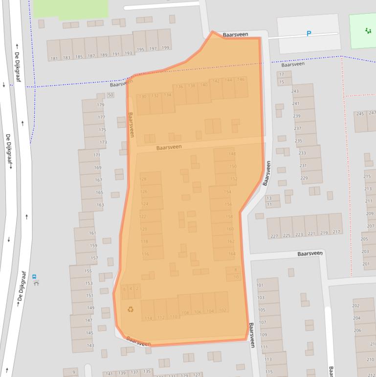 Kaart van postcodegebied 3205BL.