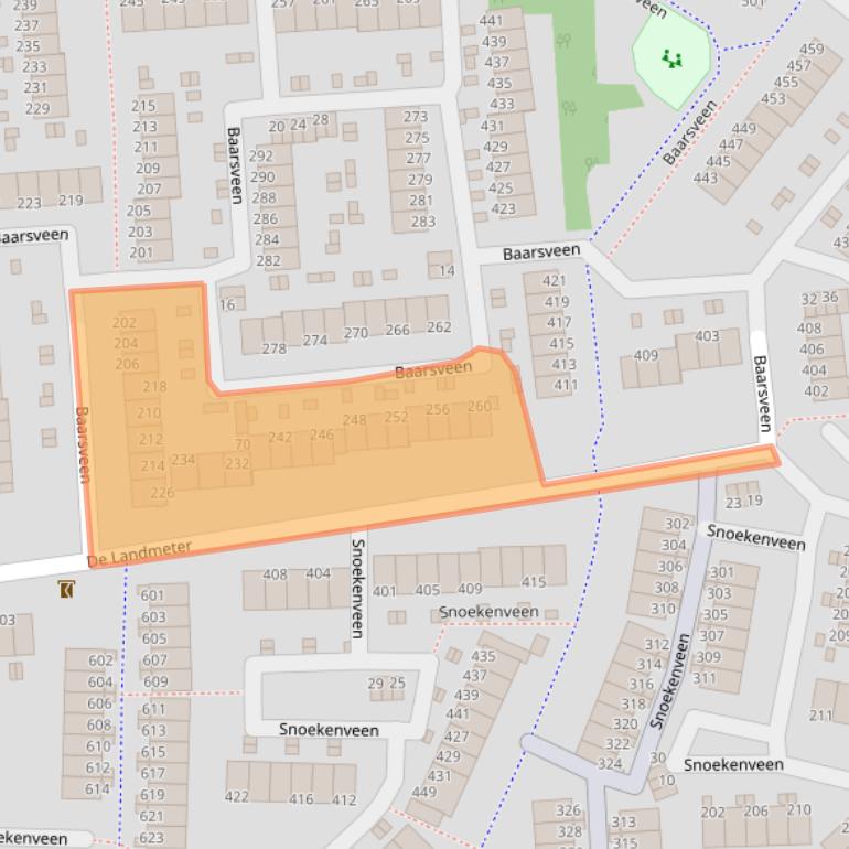 Kaart van postcodegebied 3205BM.
