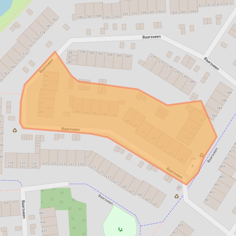 Kaart van postcodegebied 3205BT.