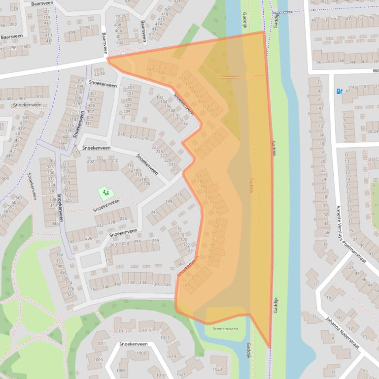 Kaart van postcodegebied 3205CA.