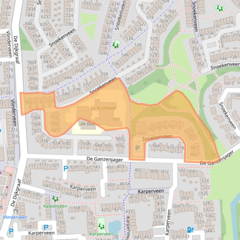 Kaart van postcodegebied 3205CK.