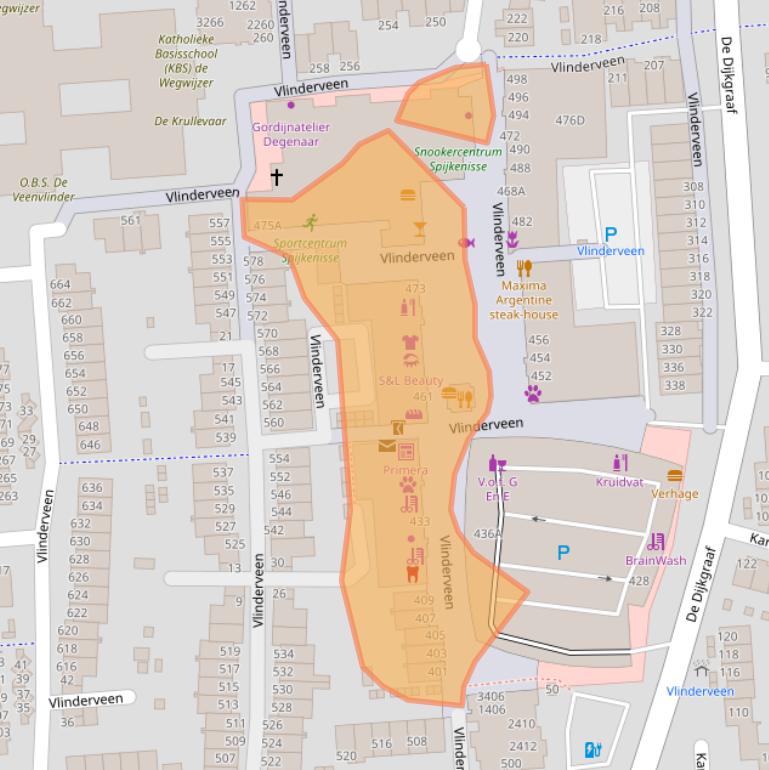 Kaart van postcodegebied 3205EE.