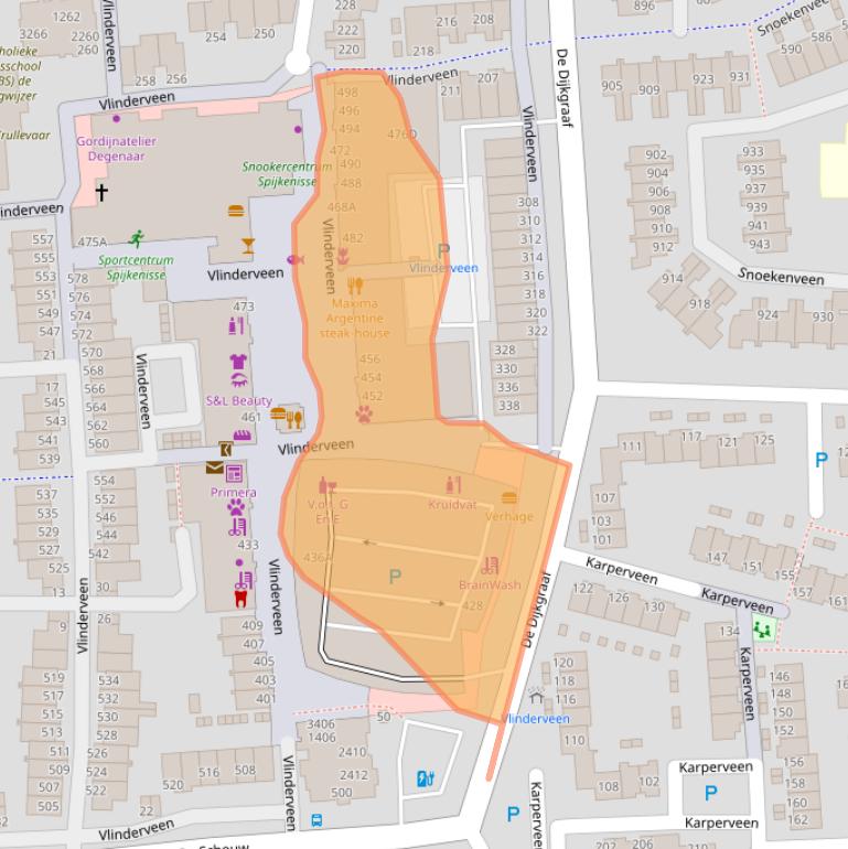 Kaart van postcodegebied 3205EM.