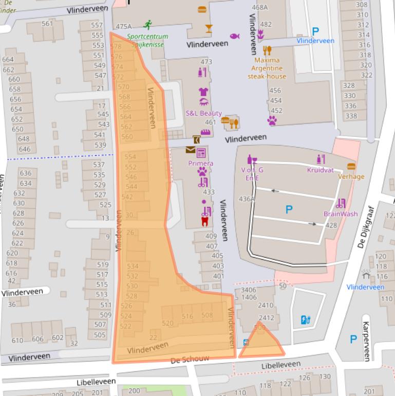 Kaart van postcodegebied 3205EN.