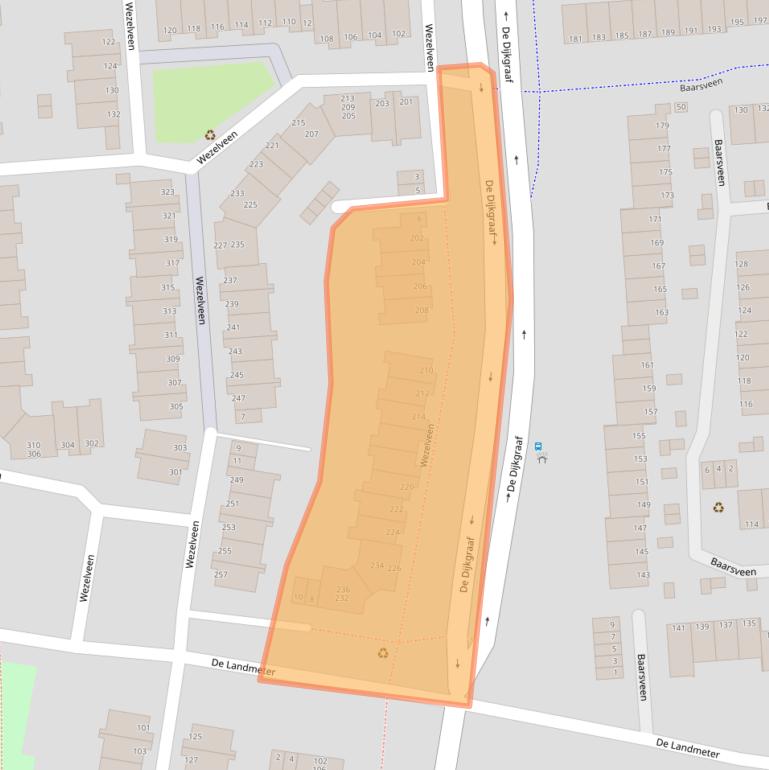 Kaart van postcodegebied 3205EW.