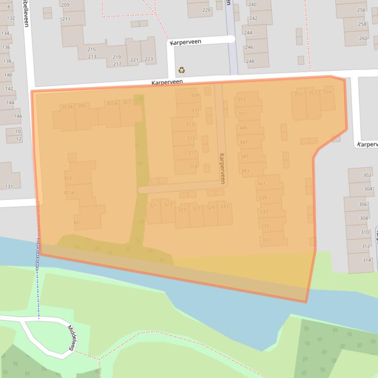 Kaart van postcodegebied 3205HC.