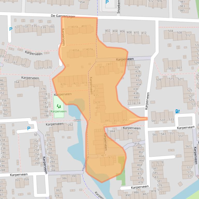 Kaart van postcodegebied 3205HD.