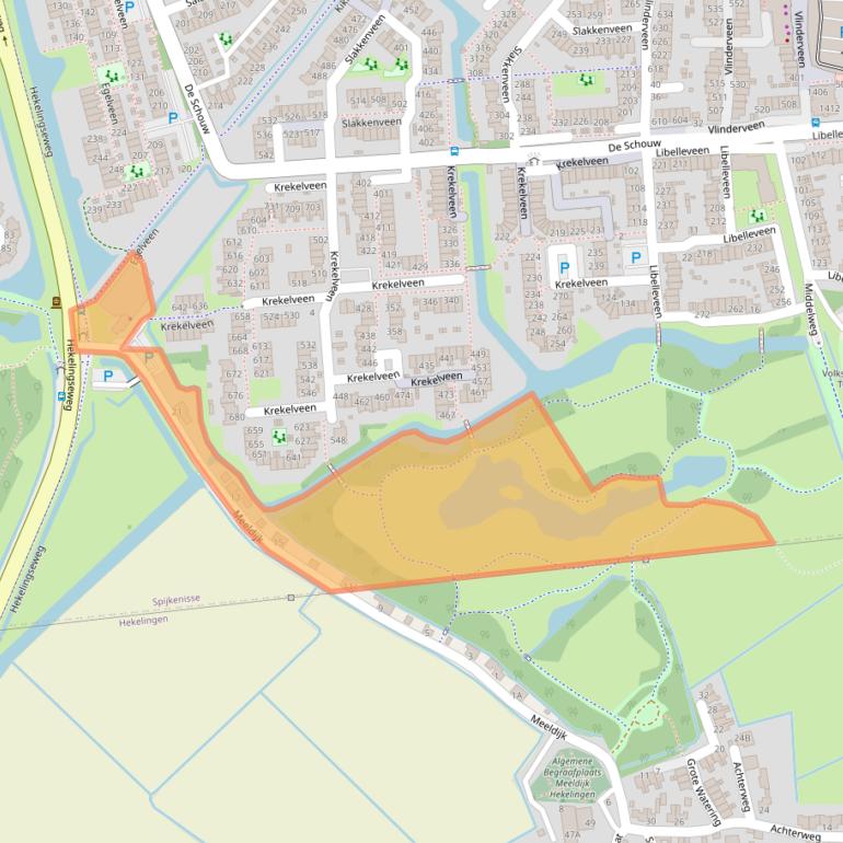 Kaart van postcodegebied 3205LB.