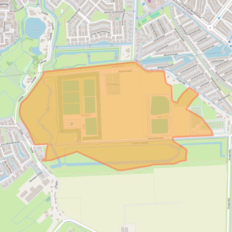 Kaart van postcodegebied 3205LZ.