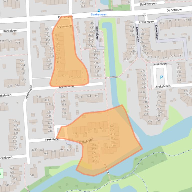 Kaart van postcodegebied 3205RC.