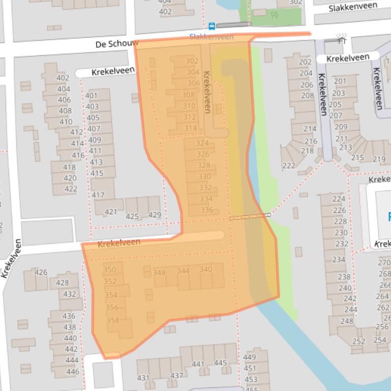 Kaart van postcodegebied 3205RJ.